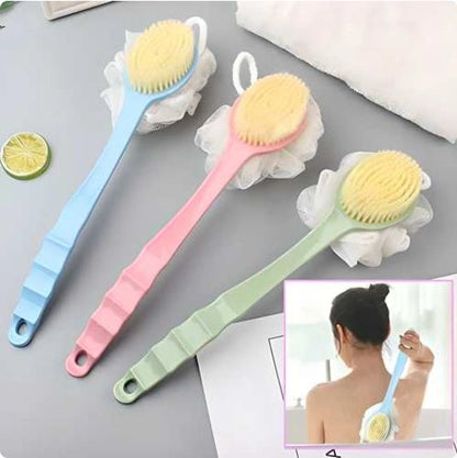 Body Bath Brush With Deep Cleaning and  Loofah Long Handle (Pack of 2)
