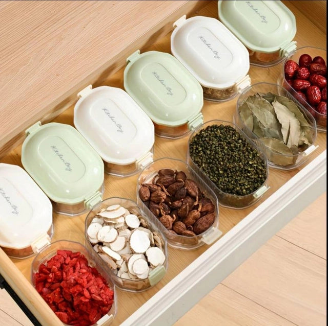 3-layer transparent spice storage boxes